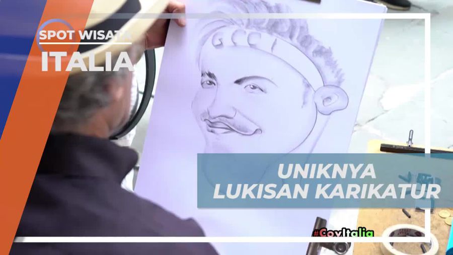 Melihat Lukisan Karikatur yang Artistik di Italia