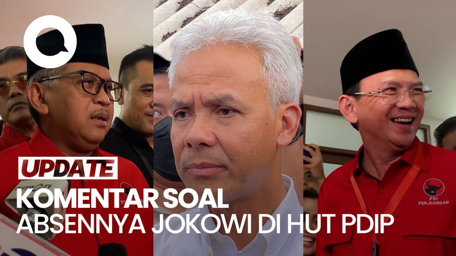 Respons Ganjar hingga Ahok soal Absennya Jokowi di HUT PDIP