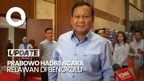 Prabowo Ditemani Zulhas Hadiri Konsolidasi Relawan di Bengkulu