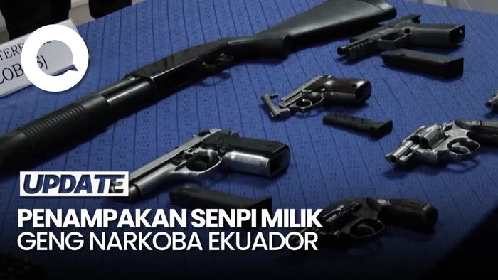 Ngeri! Penampakan Senpi-Amunisi yang Disita dari Geng Narkoba Ekuador
