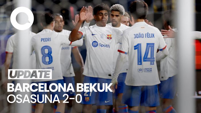Bekuk Osasuna, Barcelona Tantang Real Madrid di Final Piala Super Spanyol