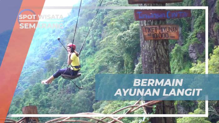 Menggunakan Alat Keselamatan Bermain Ayunan Langit, Semarang