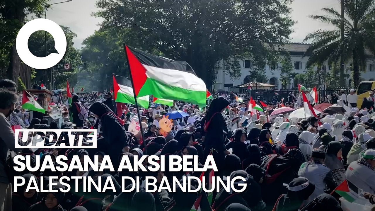 Warga Jabar Gelar Aksi Di Gedung Sate, Kecam Genosida Terhadap Palestina