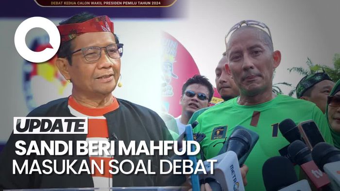 Sandiaga Beri Masukan ke Mahfud Md Jelang Debat Keempat Pilpres 2024