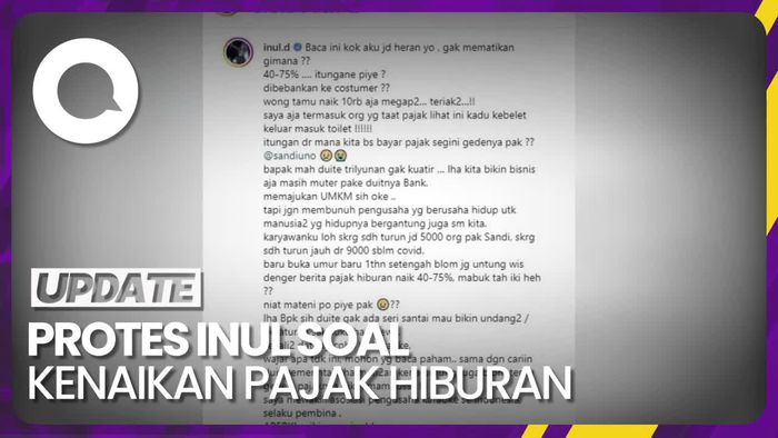 Sandiaga Ajak Ngopi Bahas Pajak Hiburan 40-75%, Inul: Siap Duduk Bareng