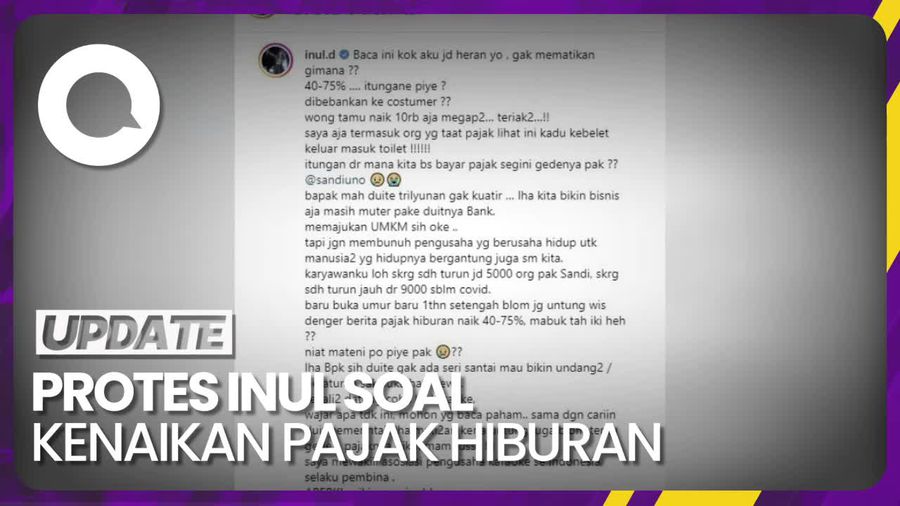 Sandiaga Ajak Ngopi Bahas Pajak Hiburan 40-75%, Inul: Siap Duduk Bareng