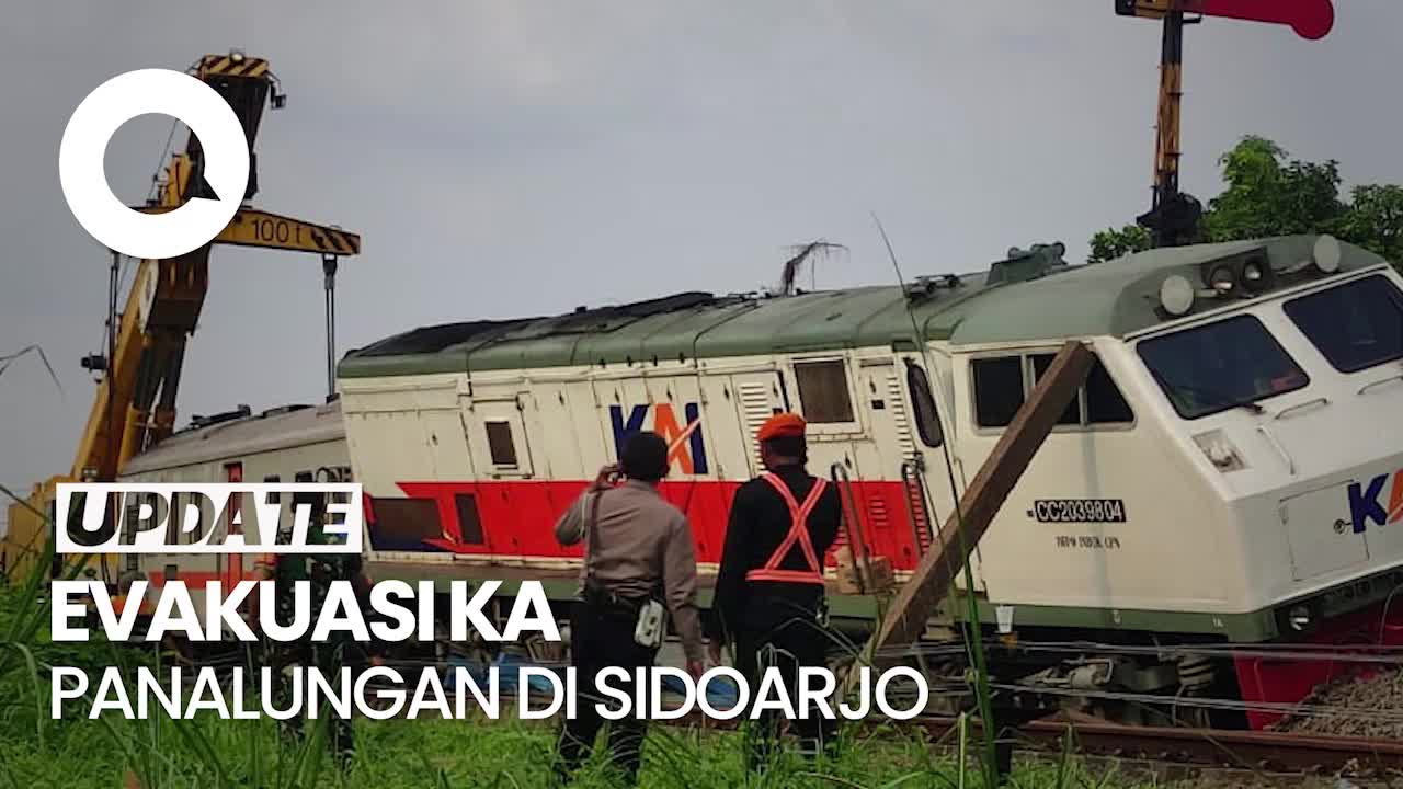 Evakuasi KA Pandalungan Anjlok Di Sidoarjo Rampung, Jalur Bisa Dilalui