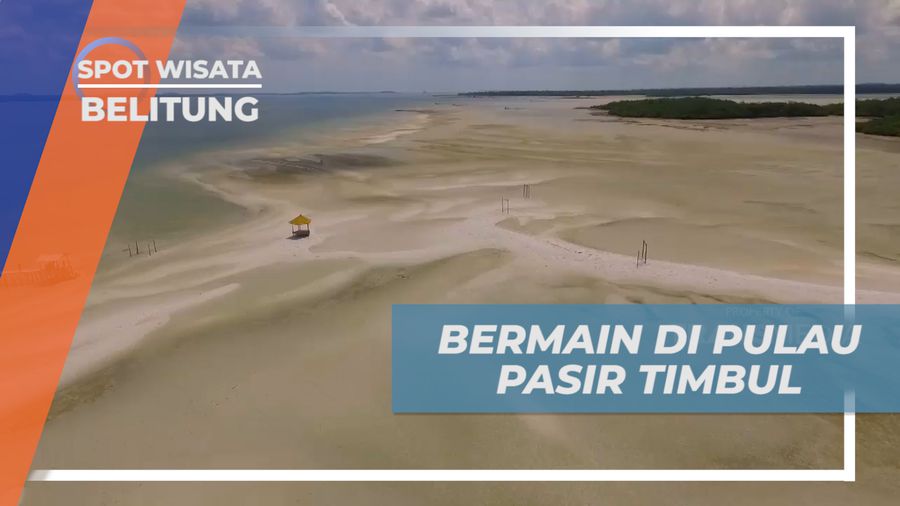 Seru-seruan di Hamparan Pasir Putih yang Lembut di Pulau Pasir Timbul, Belitung