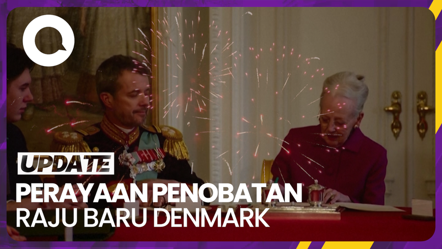Pesta Kembang Api Rayakan Penobatan Raja Baru Denmark Frederik X