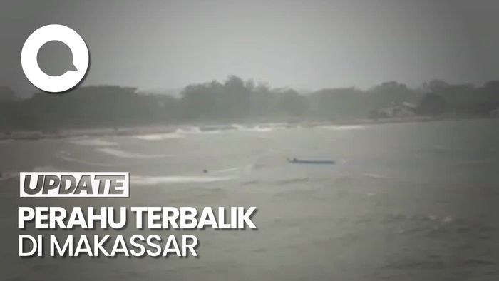 Perahu Terbalik di Perairan Makassar, 1 Orang Masih Hilang