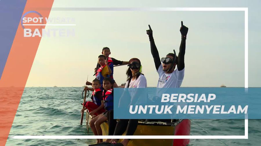 Persiapan Berburu Ikan Dengan Tombak di Pantai Tanjung Lesung banten