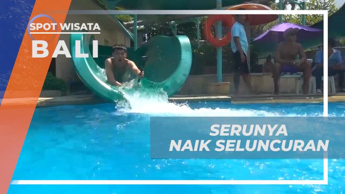 Seru-seruan Bermain Wahana Seluncuran di Kolam Renang Hotel Mewah, Bali