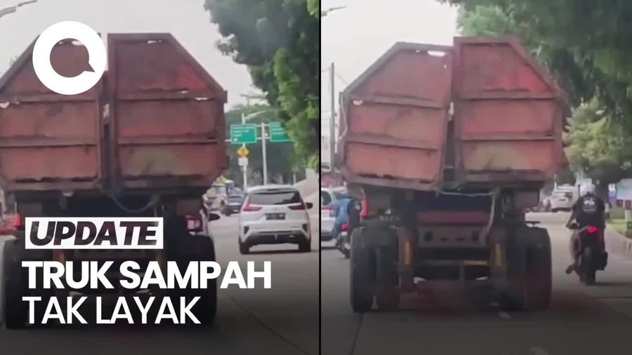 Heboh Kondisi Truk Sampah Tak Layak Pakai, Pintu Belakang Nyaris Copot