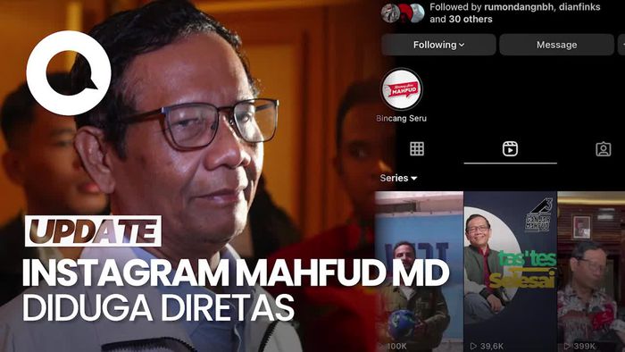 Instagram Mahfud Md Diduga Diretas, Unggah Video Tentara Israel