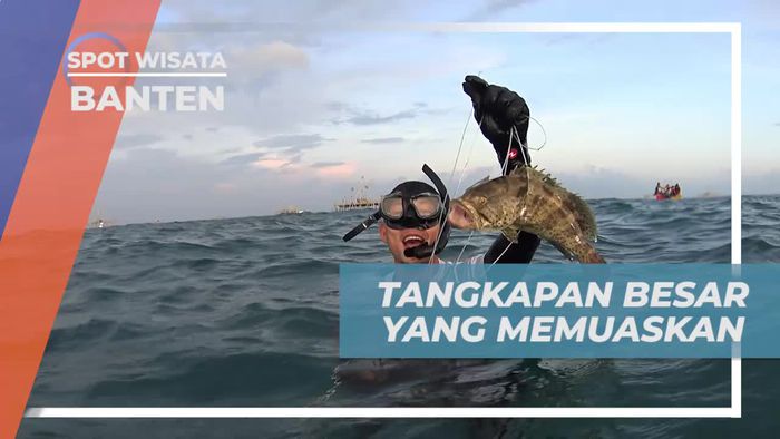 Mendapat Tangkapan Besar, Keseruan Spear Fishing di Tanjung Lesung Banten