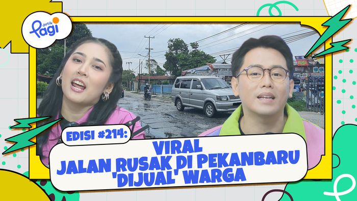  Viral Jalan Rusak di Pekanbaru Dijual Warga