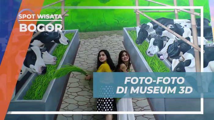 Berfoto Nyentrik Dengan Latar Lukisan 3 Dimensi, Bogor