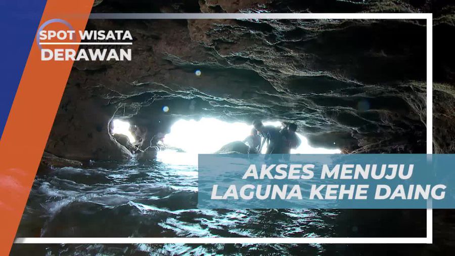 Melihat Goa yang Hanya Bisa Dilewati Saat Air Surut, Derawan