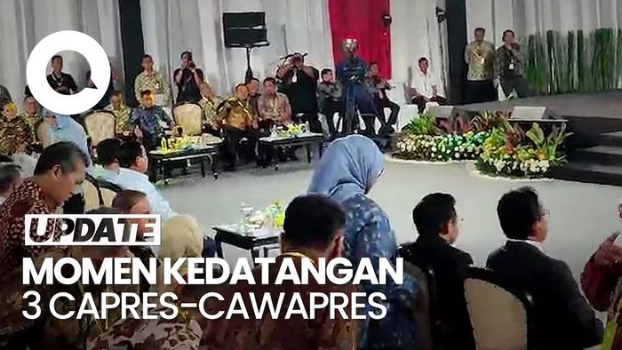 Prabowo-Anies Tak Bertegur Sapa Setibanya di Acara KPK