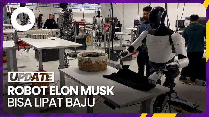 Elon Musk Pamer Robot Optimus yang Bisa Melipat Baju
