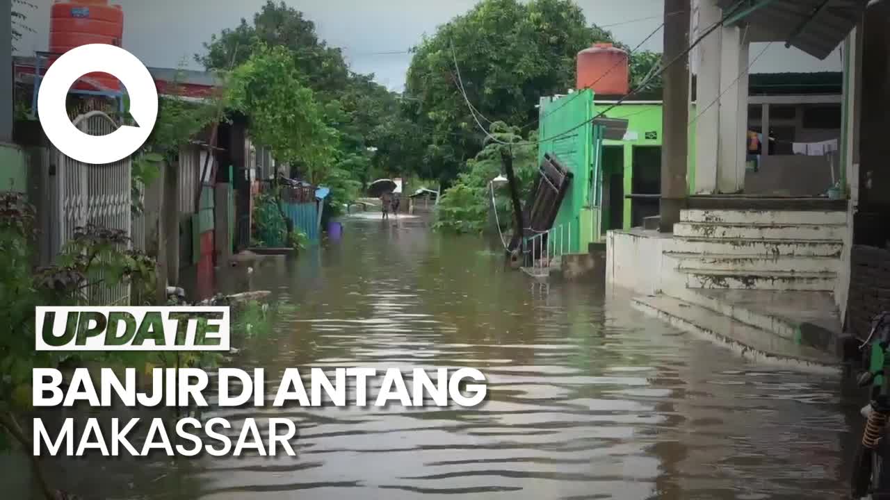 Banjir Terjang Kawasan Antang Makassar, 49 KK Mengungsi