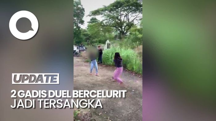 2 Gadis Duel Bercelurit di Palembang Ditetapkan Sebagai Tersangka