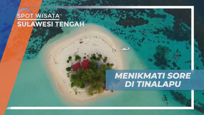 Berenang Santai Menikmati Suasana Sore di Pulau Tinalapu, Sulawesi Tengah 