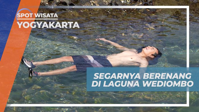 Hilangkan Penat, Mandi-mandi Barenang Santai di Laguna Pantai Wediombo, Yogyakarta