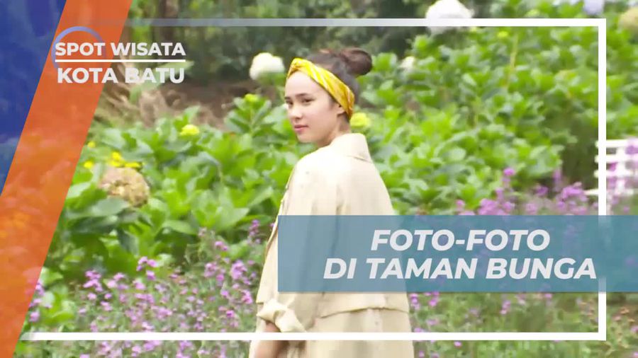 Foto-foto Asik Dengan Latar Bunga Cantik di Taman Bunga Pagupon Kota Batu 