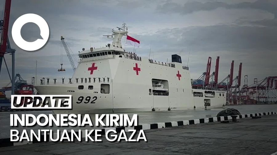 Menhan Prabowo Lepas KRI dr Radjiman Kirim Bantuan ke Palestina
