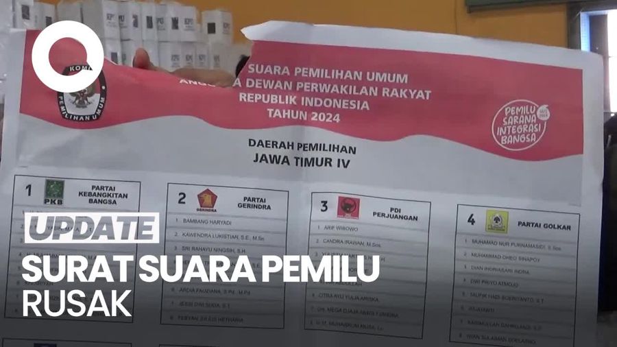 Banyak Ditemukan Surat Suara Pemilu Rusak saat Penyortiran di KPU Lumajang