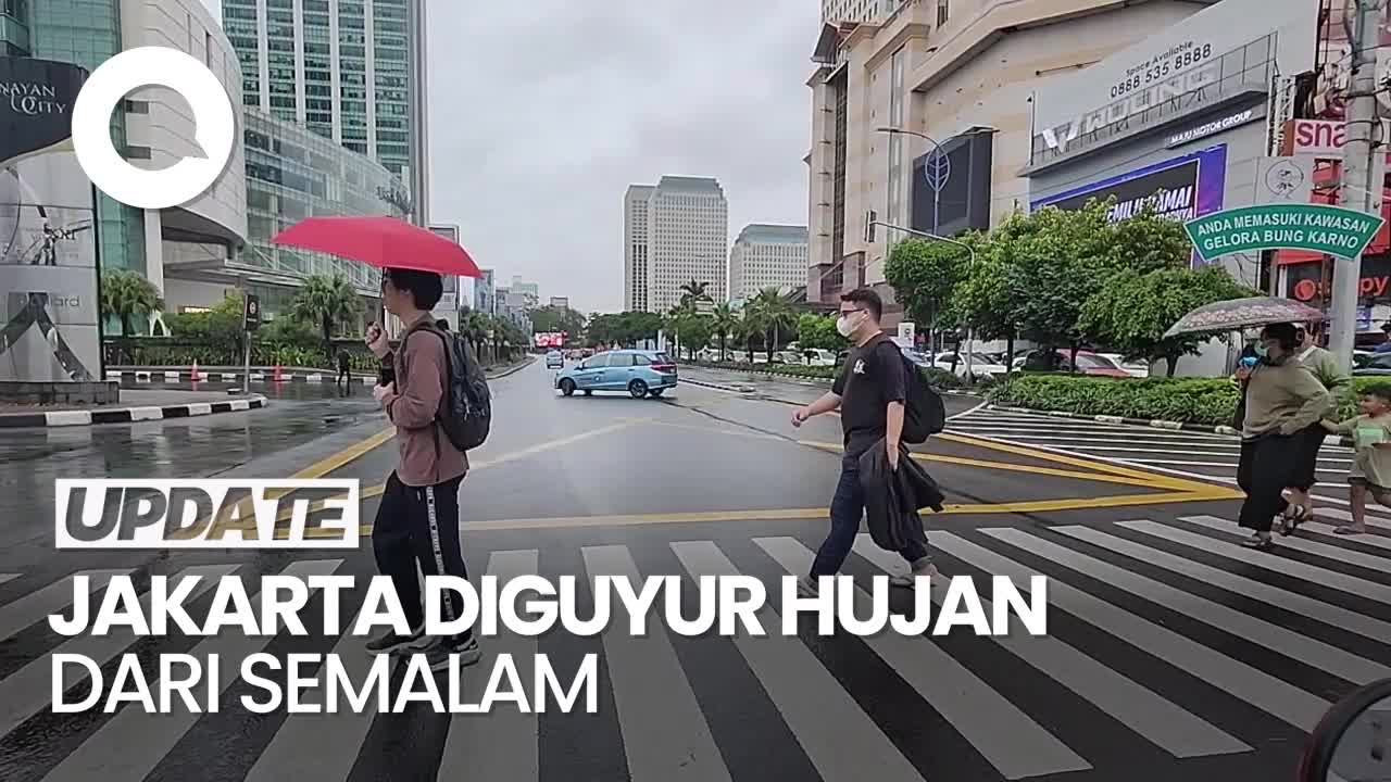 Jakarta Diguyur Hujan Semalaman, Tinggi Muka Air Di Sejumlah Wilayah Normal