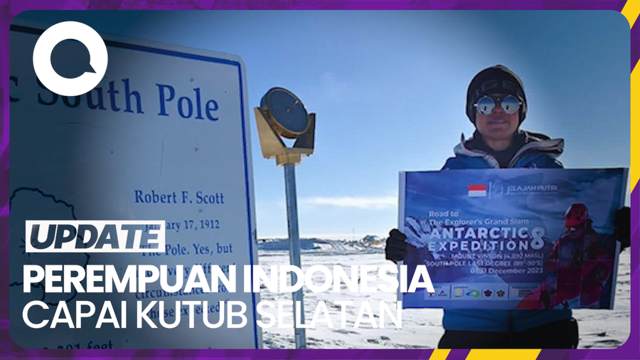 Putri Handayani Bawa Merah Putih Berkibar di Titik Paling Selatan Bumi
