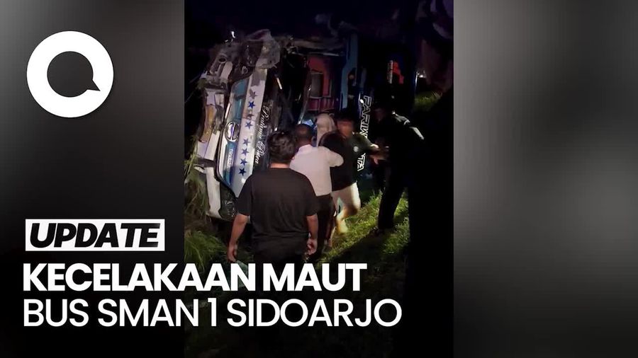 Bus Study Tour SMAN 1 Sidoarjo Kecelakaan di Tol Ngawi, 2 Orang Tewas