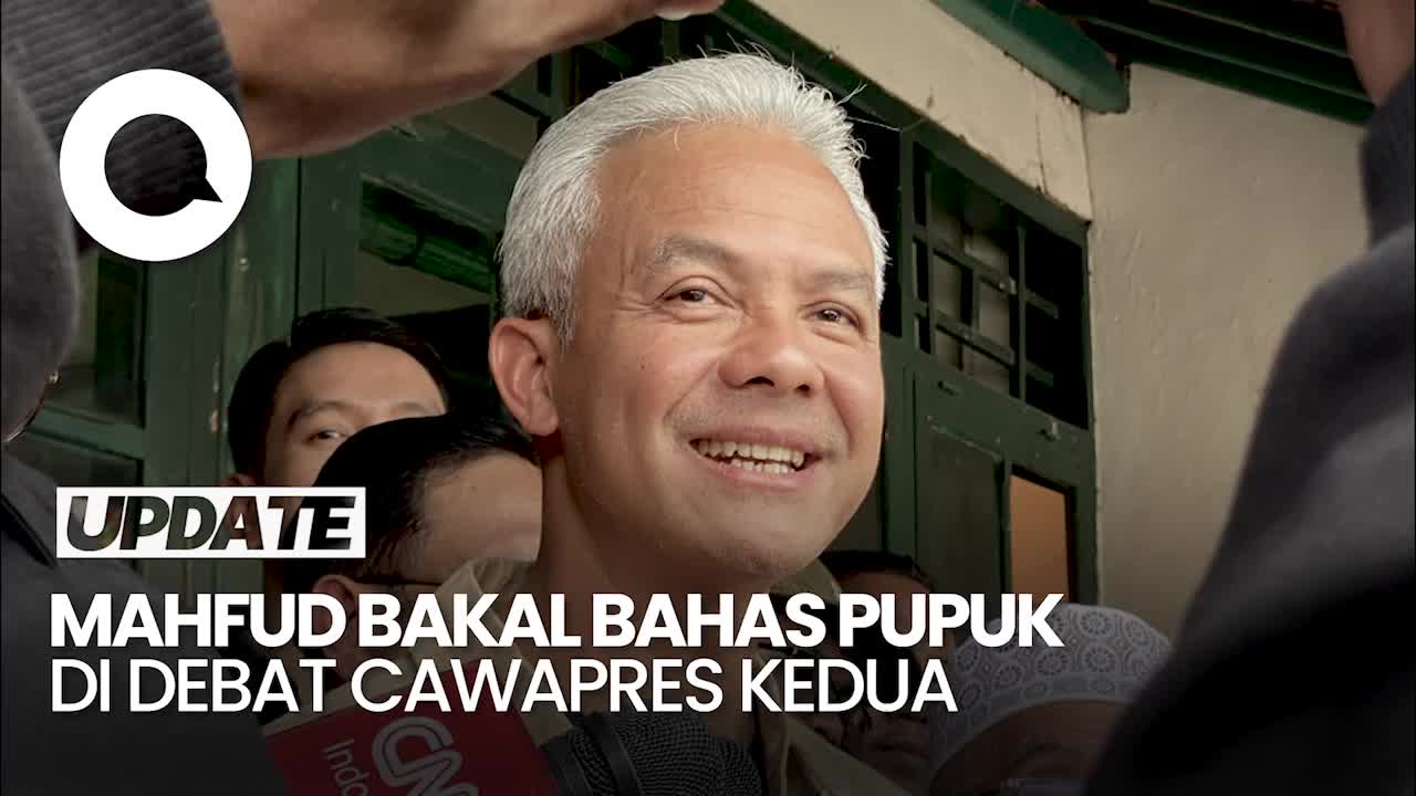 Ganjar Sebut Mahfud Akan Bahas Soal Pupuk Di Debat Cawapres Kedua