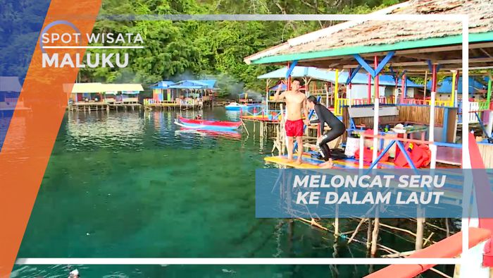 Hilangkan Penat, Melompat Seru di Pantai Lubang Buaya, Maluku
