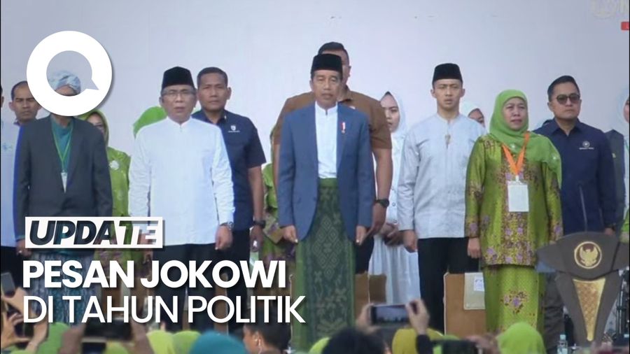 Jokowi di Harlah Muslimat NU: Jangan Gegara Pemilu Saling Hujat