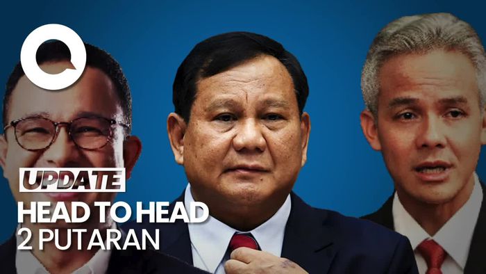 Simulasi Head to Head Pilpres 2 Putaran Para Paslon Versi LSI