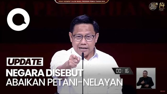 Cak Imin di Debat Cawapres: Negara Abai Terhadap Nasib Petani-Nelayan