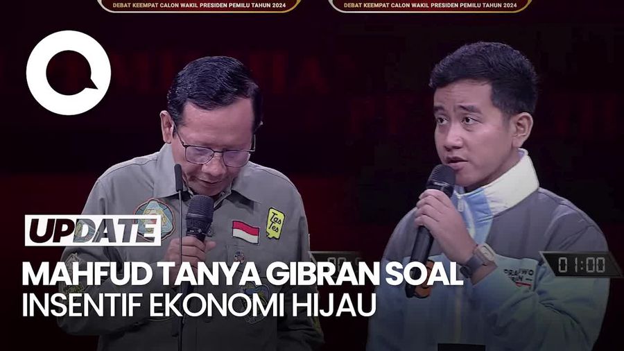 Mahfud Tanya Insentif Ekonomi Hijau, Gibran Contohkan PLTS Cirata