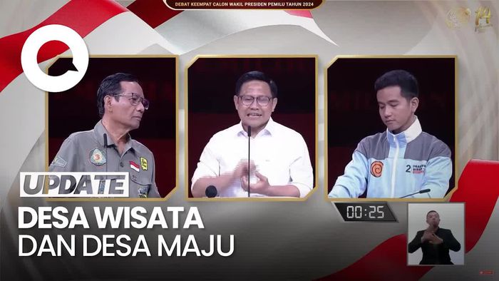 Bicara Bangun Desa: Gibran Contohkan Desa di Mojokerto, Mahfud Panggungharjo