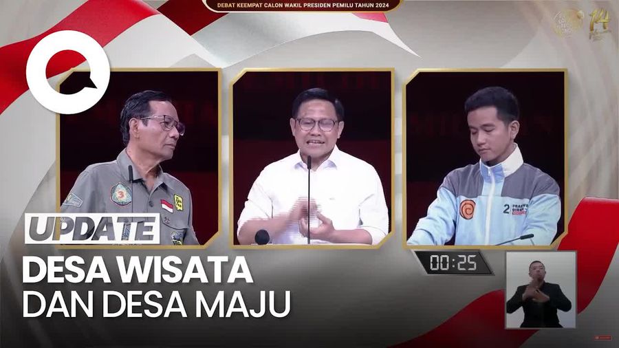 Bicara Bangun Desa: Gibran Contohkan Desa di Mojokerto, Mahfud Panggungharjo