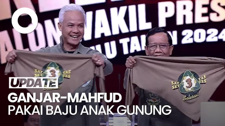 Ganjar-Mahfud Berkostum Anak Gunung di Debat Keempat