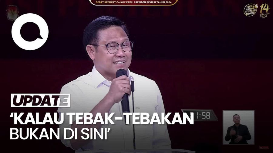 Gibran Tanya Lithium Ferrofosfat, Cak Imin: Kita di Sini Bukan Tebak-tebakan