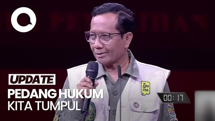 Kata Penutup Debat Keempat Mahfud: Pedang Hukum Kita Tumpul