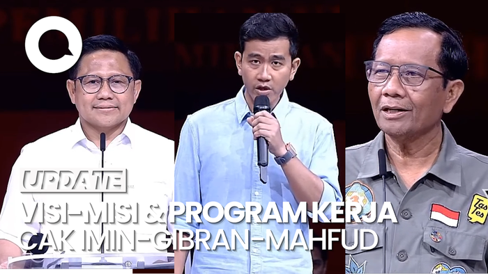 Debat Keempat Pilpres Dimulai, Ini Visi-Misi Cak Imin-Gibran-Mahfud Md