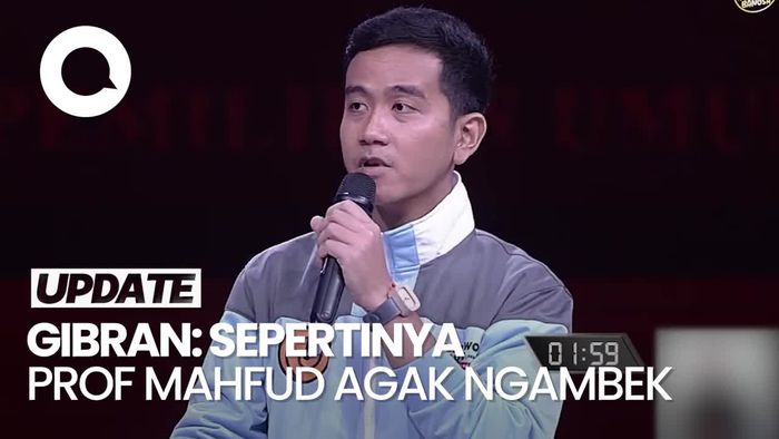 Gibran soal Pertanyaan Receh: Sepertinya Prof Mahfud Agak Ngambek