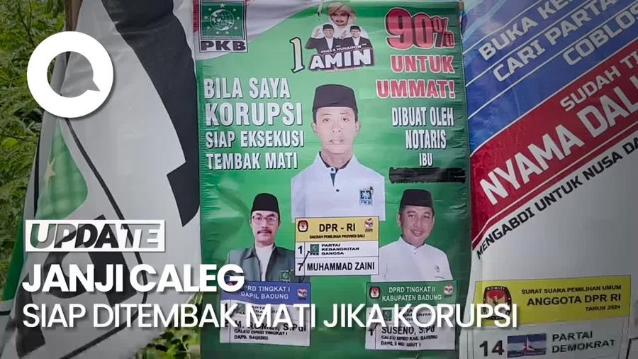Viral Spanduk Caleg PKB di Bali, Siap Ditembak Mati Jika Korupsi