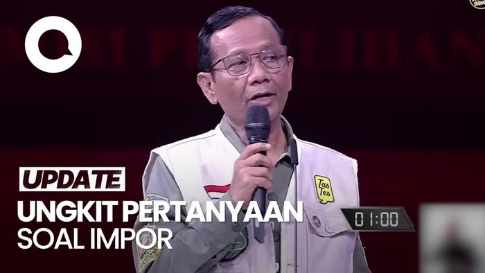 Tanya ke Gibran, Mahfud Ungkit Pertanyaan Prabowo ke Jokowi di 2019 soal Impor