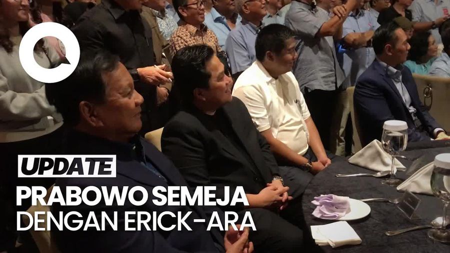 Prabowo Hadiri Acara ETAS Bareng Erick Thohir dan Maruarar